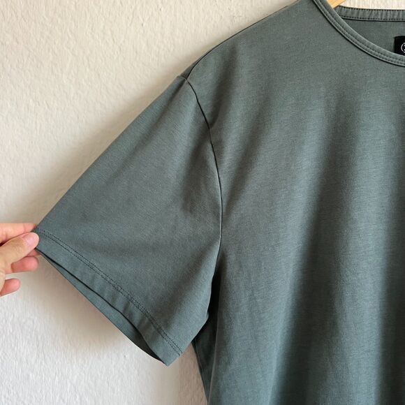 CUTS Green Sage AO Curve Hem Tee Short Sleeve T-Shirt Mens Large - Picture 6 of 7